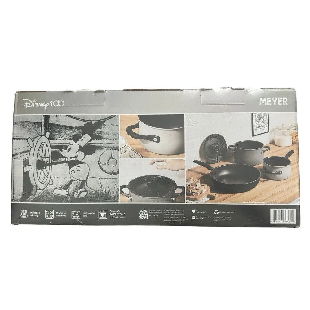 Disney 100 Meyer 4-Piece Limited Edition Nonstick Cookware Set Steamboat Willie